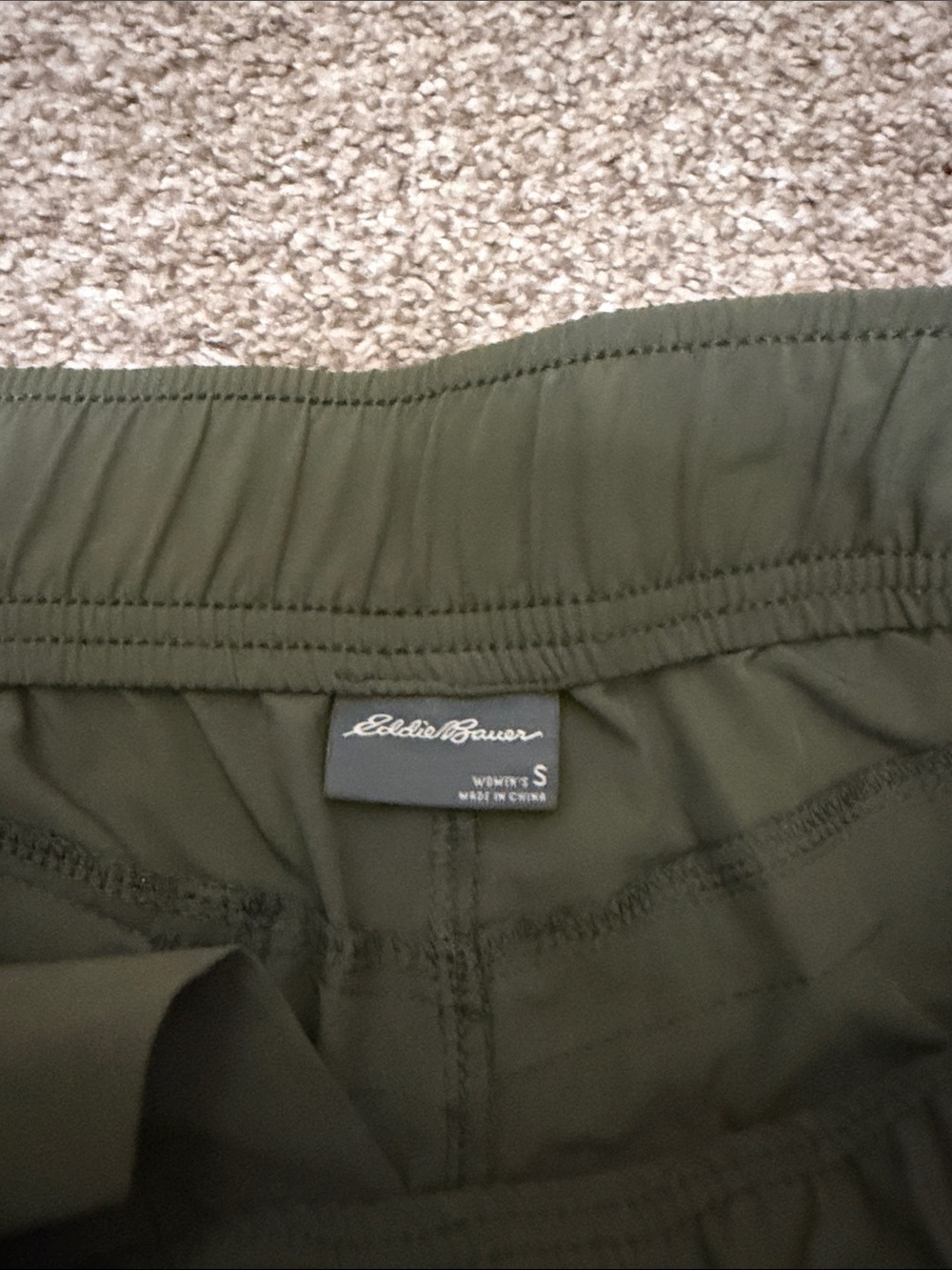 Eddie Bauer Olive Stretch Chinos - Elastic Waist - Picture 2 of 3